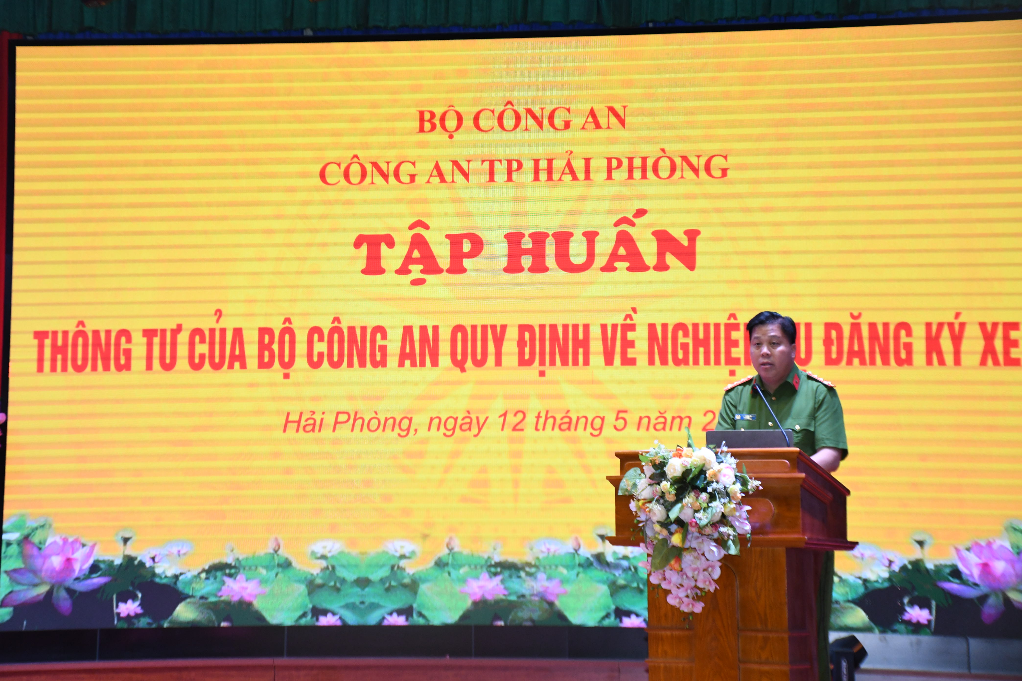 Tập huấn nghiệp vụ đăng ký xe cho 5 Công an cấp huyện, 67 Công an cấp xã